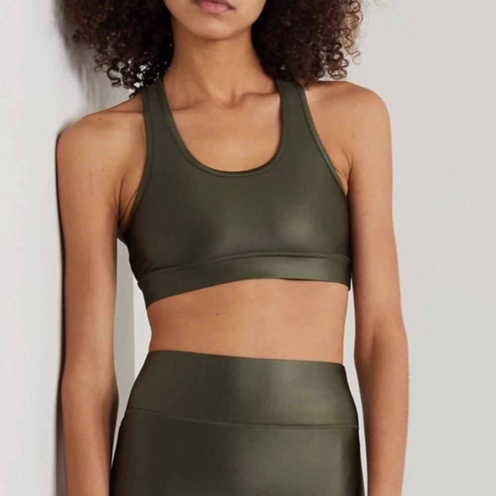 EUC Bandier x All Access Olive Shine matching workout set